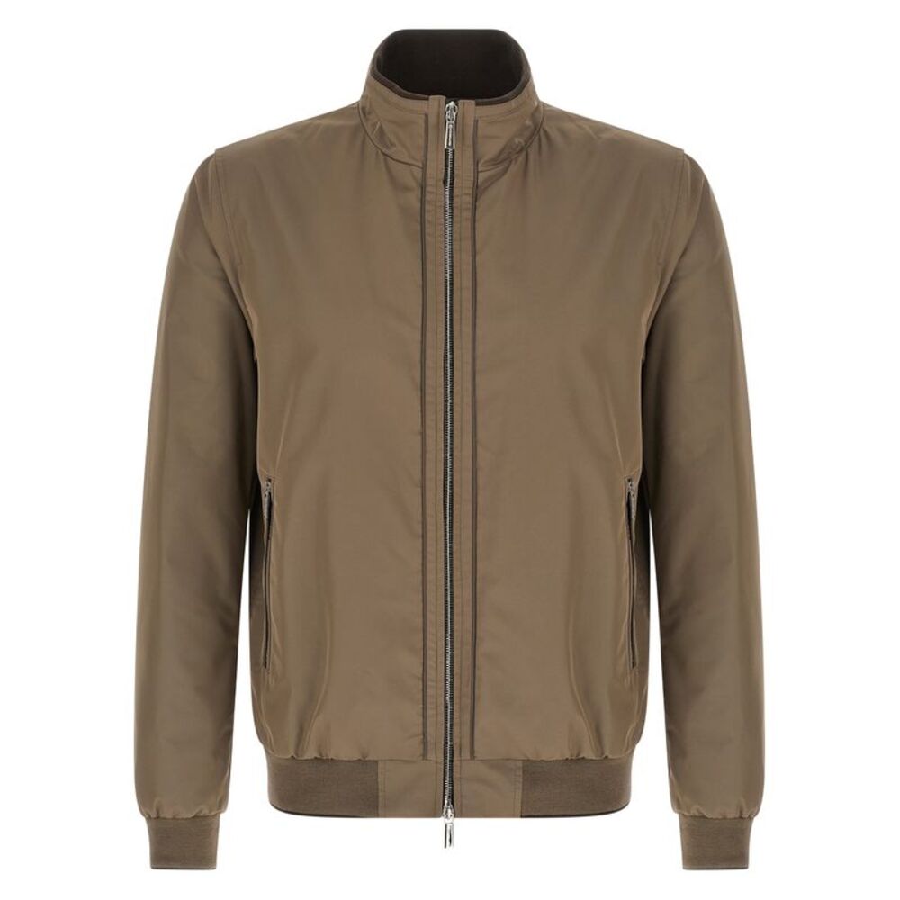MooRER Beige Polyester Men's Bomber
